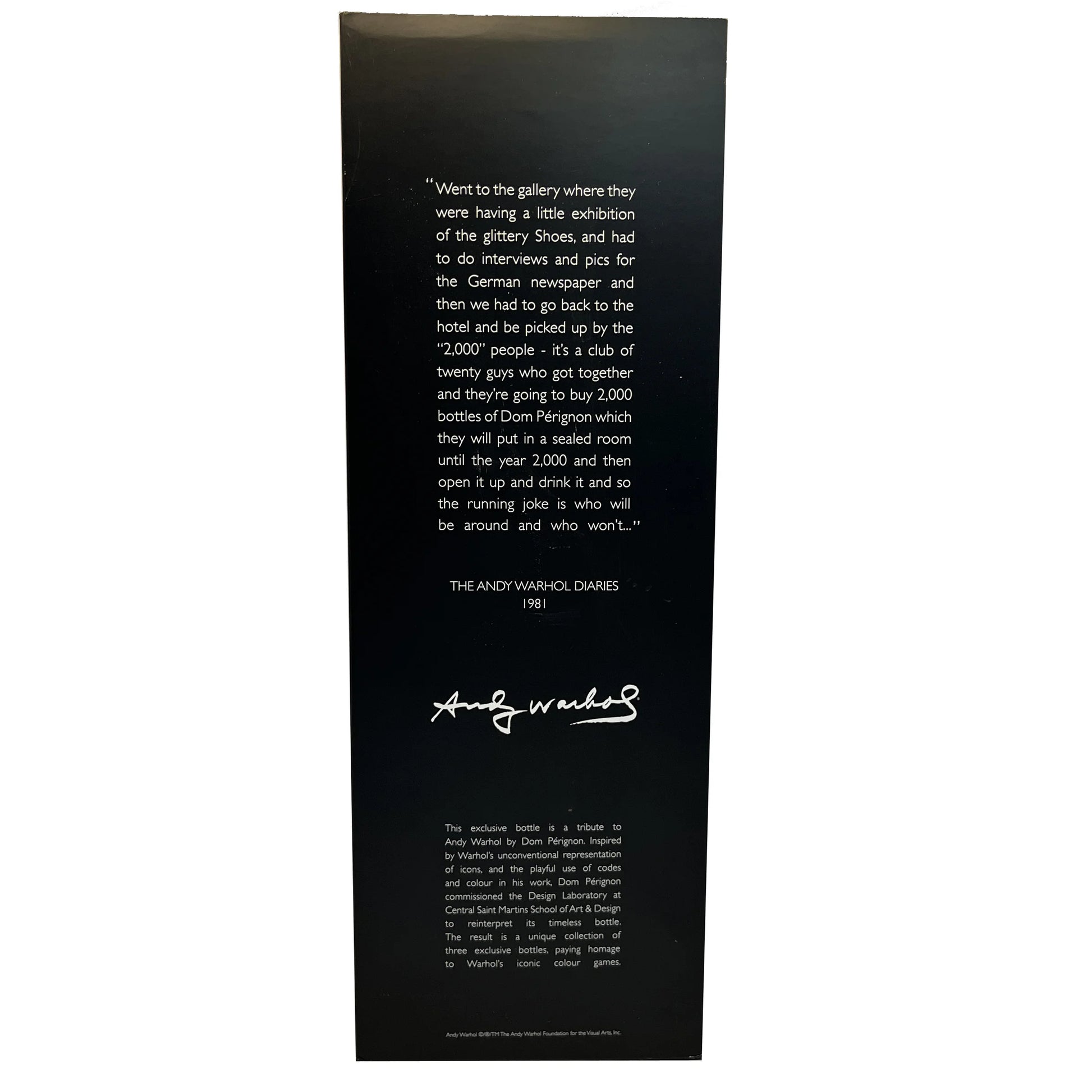 dom perignon champagner vintage 2000 andy warhol edition gelb 2